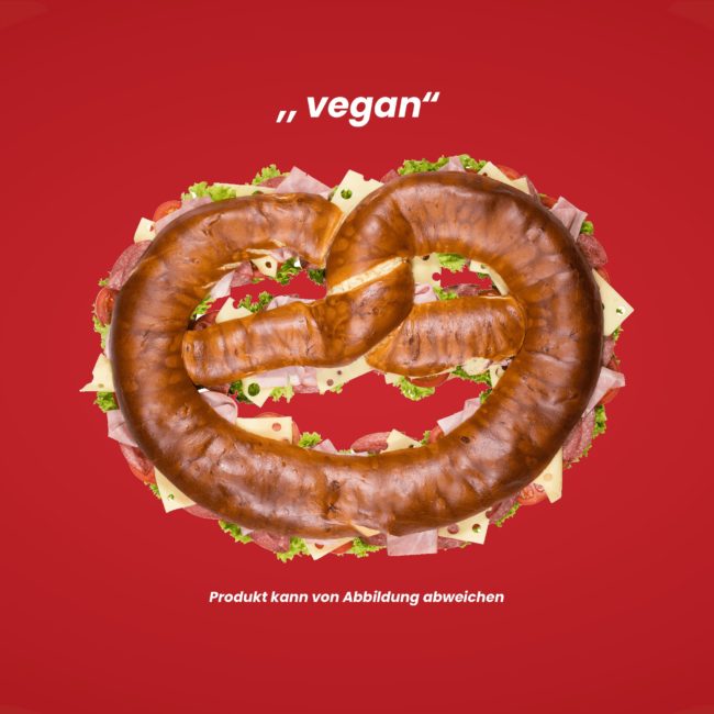 Die vegane Maxibreze mit extra viel Geschmack.